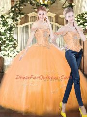 Custom Designed Sleeveless Beading and Ruffles Lace Up 15 Quinceanera Dress