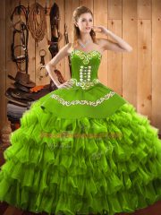 Floor Length Quinceanera Gowns Sweetheart Sleeveless Lace Up