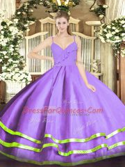 Cheap Sleeveless Ruffled Layers Zipper Quinceanera Gown