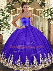 Beauteous Lavender Sleeveless Appliques Floor Length Vestidos de Quinceanera