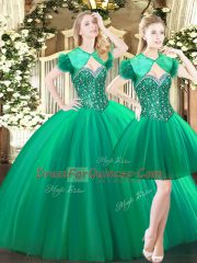 Sleeveless Lace Up Floor Length Beading Vestidos de Quinceanera