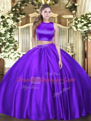 Designer Sleeveless Ruching Criss Cross 15 Quinceanera Dress