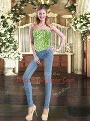 Affordable Organza Lace Up Quinceanera Gowns Sleeveless Floor Length Beading and Ruffles