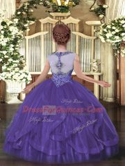 Floor Length Ball Gowns Sleeveless Teal Pageant Dress for Teens Zipper