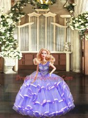 Tulle Sleeveless Floor Length Vestidos de Quinceanera and Beading and Ruffled Layers
