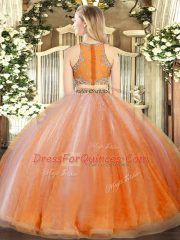 Sleeveless Zipper Floor Length Beading and Ruffles Quince Ball Gowns