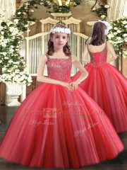 Sleeveless Lace Up Floor Length Beading Quinceanera Gowns