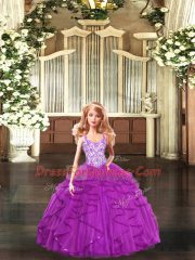 Clearance Floor Length Ball Gowns Sleeveless Fuchsia 15 Quinceanera Dress Lace Up