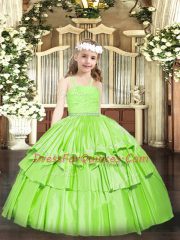Zipper Winning Pageant Gowns Beading and Lace Sleeveless Floor Length