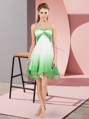 Discount Multi-color Fading Color Lace Up Sleeveless Asymmetrical Beading