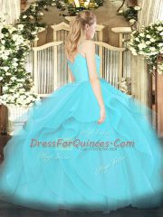 Green Tulle Zipper 15 Quinceanera Dress Sleeveless Floor Length Ruffles and Ruching