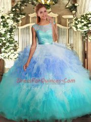 Top Selling Sleeveless Lace and Ruffles Backless Quinceanera Dress