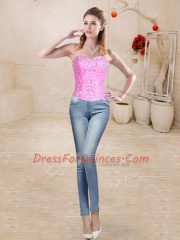 Sleeveless Beading and Ruffles Lace Up Sweet 16 Dress