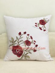 Sleeveless Embroidery Lace Up Sweet 16 Dress with Multi-color Sweep Train