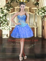 Smart Floor Length Baby Blue Vestidos de Quinceanera Sweetheart Sleeveless Lace Up