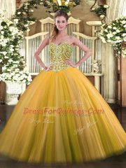 Romantic Sleeveless Beading Lace Up 15 Quinceanera Dress