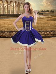 Custom Fit Satin Sleeveless Mini Length Prom Evening Gown and Beading