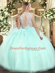 Elegant Sleeveless Lace Backless 15th Birthday Dress