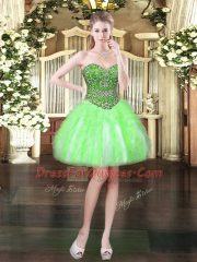 Great Sweetheart Neckline Beading and Ruffles Vestidos de Quinceanera Sleeveless Lace Up