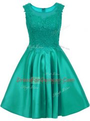 Attractive Sleeveless Lace Zipper Quinceanera Court of Honor Dress