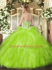 Sleeveless Beading and Ruffles Lace Up 15 Quinceanera Dress