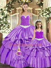 Flirting Eggplant Purple Lace Up Vestidos de Quinceanera Ruching Sleeveless Floor Length