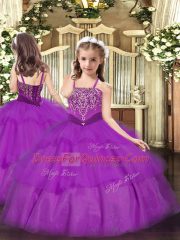 Ball Gowns Quince Ball Gowns Purple Sweetheart Organza Sleeveless Floor Length Lace Up