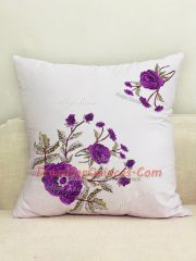 Lilac Sleeveless Fabric With Rolling Flowers Lace Up Sweet 16 Dresses for Military Ball and Sweet 16 and Quinceanera