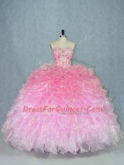 Beading Quinceanera Gown Multi-color Lace Up Sleeveless Floor Length
