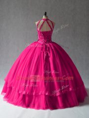 Sleeveless Appliques Lace Up Quinceanera Gowns