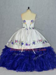 Trendy Sleeveless Beading and Embroidery Lace Up 15th Birthday Dress
