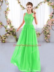 Scoop Sleeveless Zipper Court Dresses for Sweet 16 Chiffon