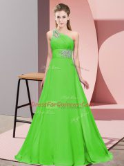 Lace Up Custom Made for Prom and Party and Military Ball with Beading Brush Train