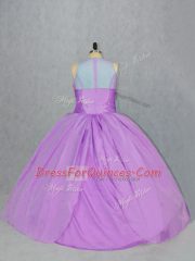 Traditional Lilac Taffeta Zipper Sweet 16 Dresses Sleeveless Floor Length Embroidery