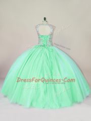 Sumptuous Sleeveless Beading Lace Up Quinceanera Gowns