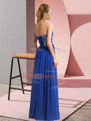 Amazing Teal Sleeveless Floor Length Beading Lace Up Prom Dresses