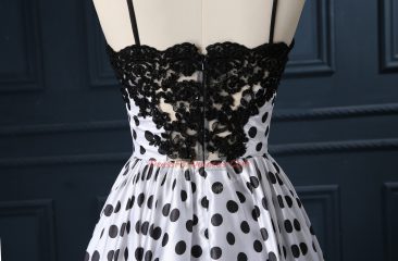 Amazing Sleeveless Mini Length Lace Zipper Homecoming Dress with White