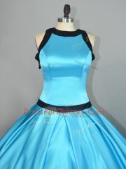 Baby Blue Quinceanera Dresses Sweet 16 and Quinceanera with Ruching Scoop Sleeveless Zipper