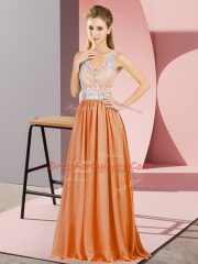 Sleeveless Beading and Lace Backless Homecoming Dress