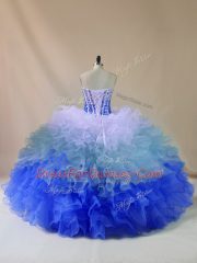 Floor Length Multi-color Sweet 16 Quinceanera Dress Sweetheart Sleeveless Lace Up
