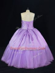 Sleeveless Beading Lace Up 15th Birthday Dress