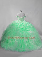Exceptional Organza Sleeveless Sweet 16 Dresses and Beading and Pick Ups