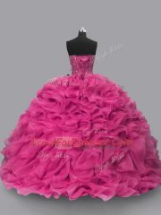 Sleeveless Beading Lace Up Quinceanera Gown