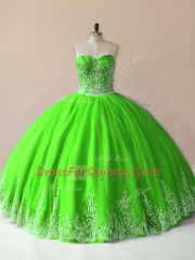 On Sale Floor Length Sweet 16 Quinceanera Dress Sweetheart Sleeveless Lace Up