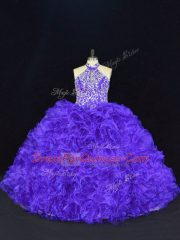 Hot Selling Sleeveless Beading and Ruffles Lace Up Quinceanera Dresses