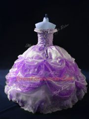 Artistic Organza Sleeveless Sweet 16 Dress and Beading and Appliques and Sequins