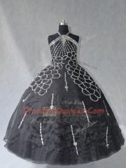 Sleeveless Lace Up Floor Length Beading Quinceanera Gown