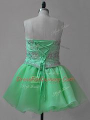 Mini Length Dress for Prom Sweetheart Sleeveless Lace Up