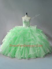Sweetheart Sleeveless Lace Up Quinceanera Dresses Organza