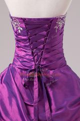 New Arrival Purple Sleeveless Floor Length Embroidery Zipper Vestidos de Quinceanera